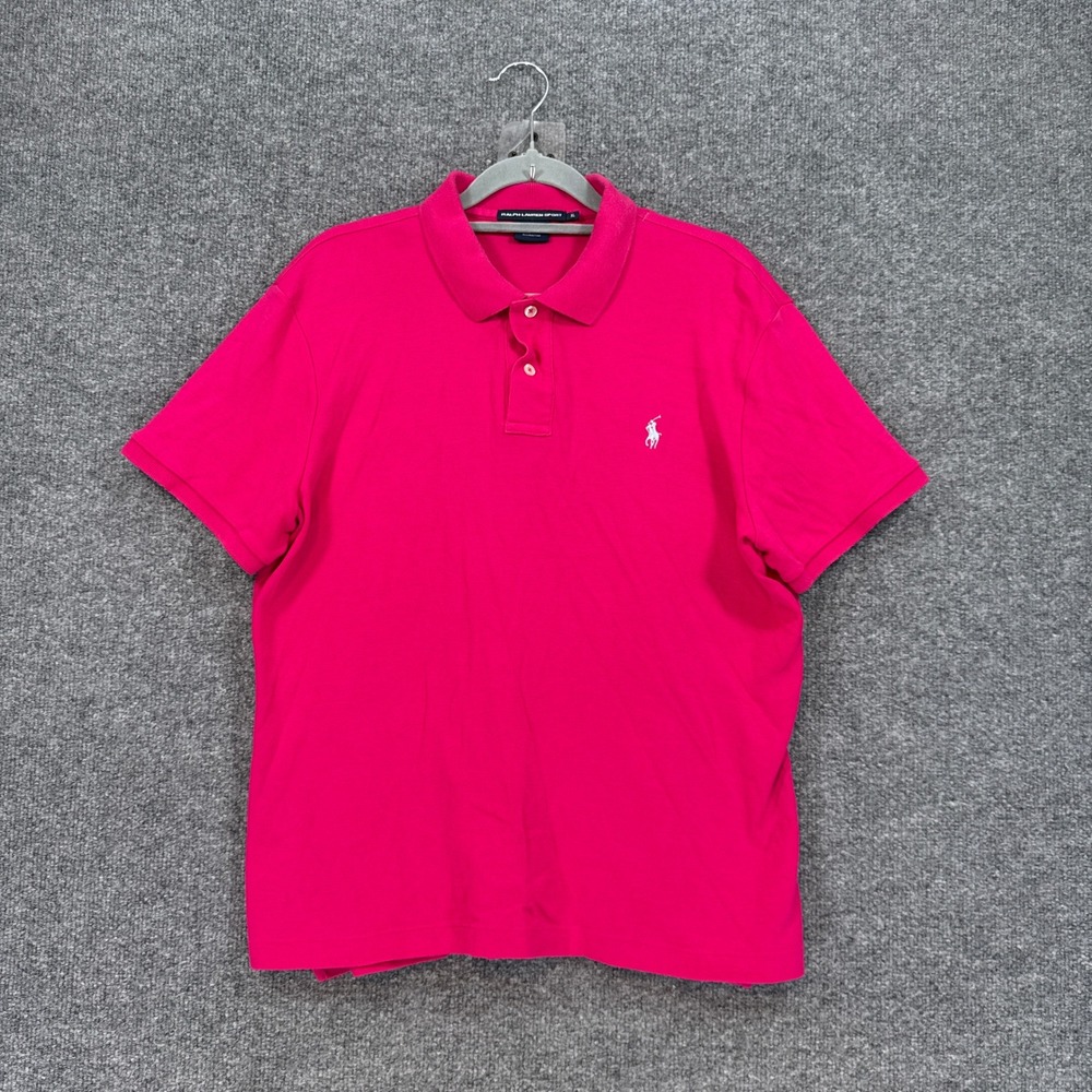 Ralph Lauren Polo Shirt Womens XL Pink Short Sleeve Cotton Classic Top Pony